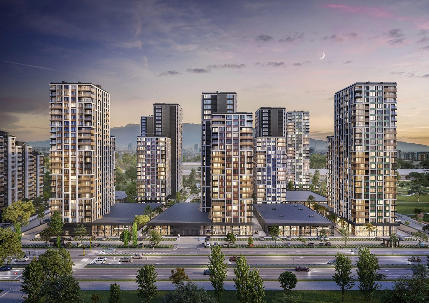 Modern residential development suited to DA!media's indoor property network